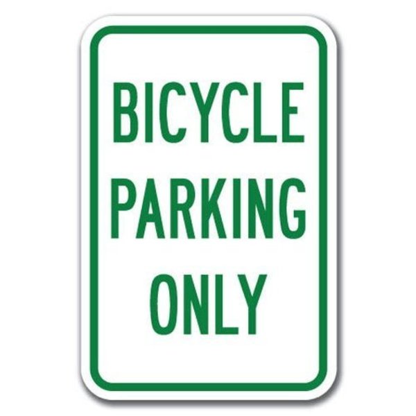 Signmission Bicycle Parking 12inx18in Heavy Gauge Alum Signs, 18" L, 12" H, A-1218 Bicycle - Bicycle Pk Only A-1218 Bicycle - Bicycle Pk Only
